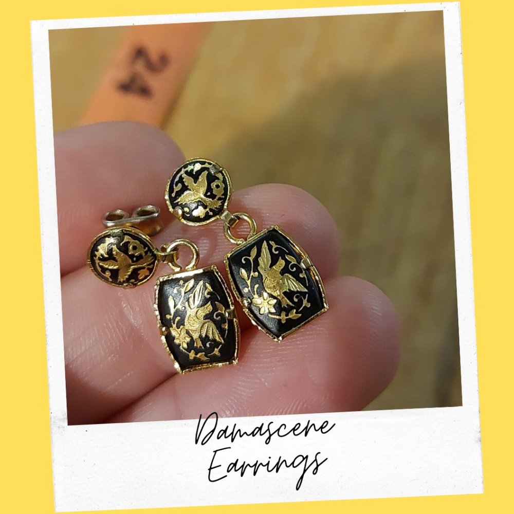 Damascene Earrings